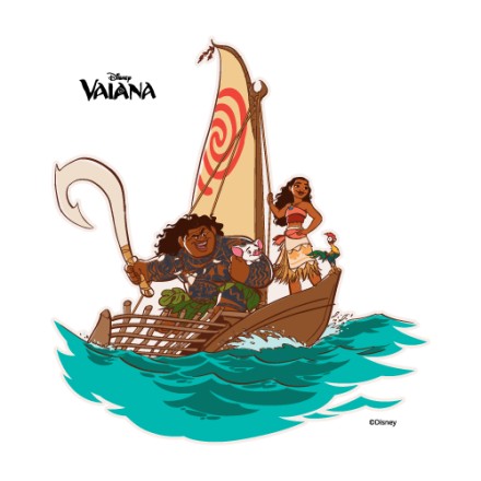 Moana and her friends are sailing