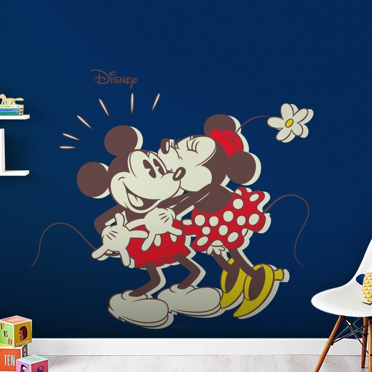 Αυτοκόλλητο Τοίχου Vintage Minnie and Mickey!