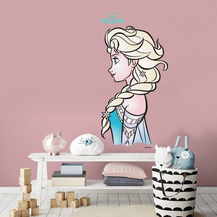 Αυτοκόλλητο Τοίχου Profile of Elsa, Frozen!