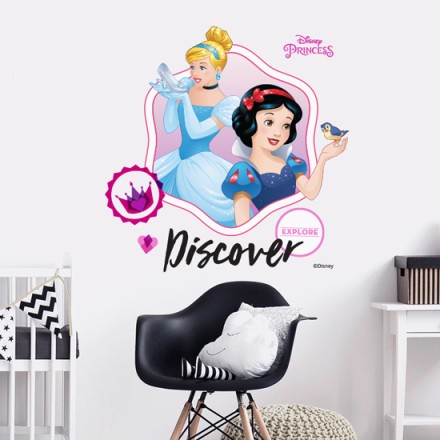 Discover with Princesses! Αυτοκόλλητο Τοίχου