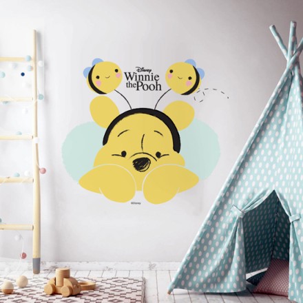 Ο Winnie the Pooh με μελισσούλες! Αυτοκόλλητο Τοίχου