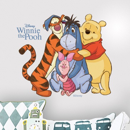 Ο Winnie the Pooh με τους φίλους του! Αυτοκόλλητο Τοίχου