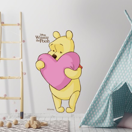 Winnie the Pooh με μια καρδούλα! Αυτοκόλλητο Τοίχου