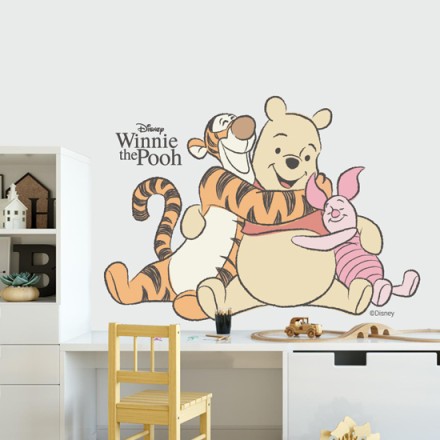 Ο Winnie the Pooh με τους φίλους του! Αυτοκόλλητο Τοίχου