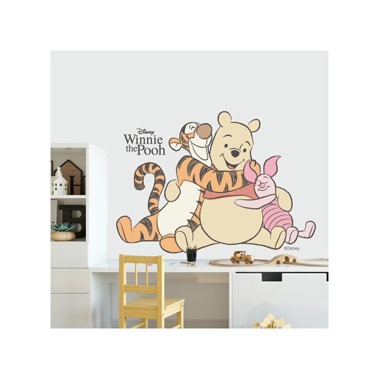 Αυτοκόλλητο Τοίχου Ο Winnie the Pooh με τους φίλους του!