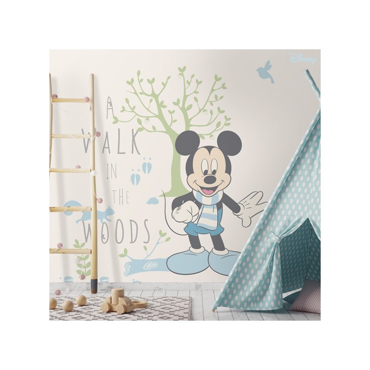 Ταπετσαρία Τοίχου A walk in the woods, Mickey Mouse