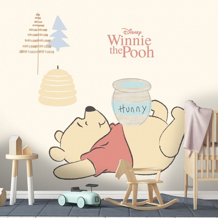 Ταπετσαρία Τοίχου Winnie the Pooh με βαζάκι με μέλι
