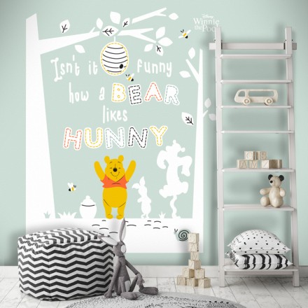 Isn't it funny how a bear likes hunny, Winnie the Pooh Ταπετσαρία Τοίχου