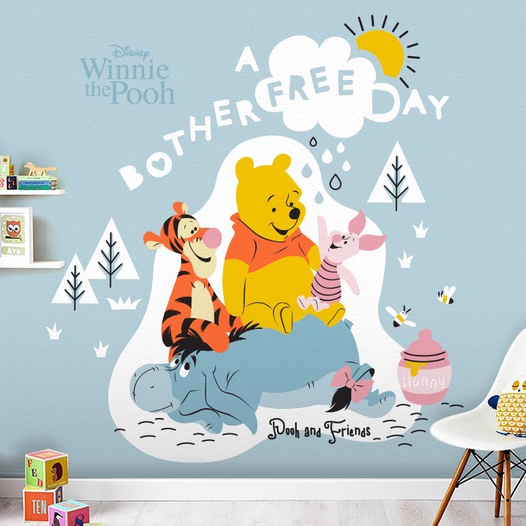 Ταπετσαρία Τοίχου A bother free day, Winnie the Pooh