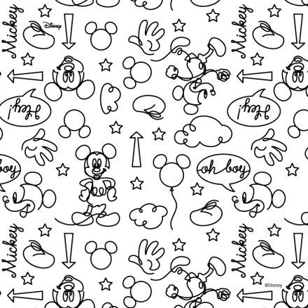 Sketch pattern of Mickey Mouse!