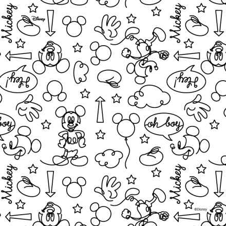 Sketch pattern of Mickey Mouse!