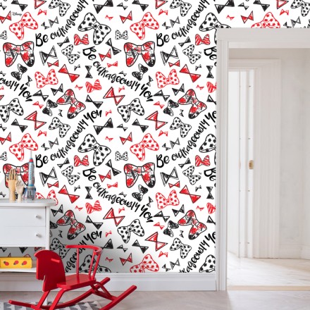 Be outrageously you, Minnie Mouse! Ταπετσαρία Τοίχου