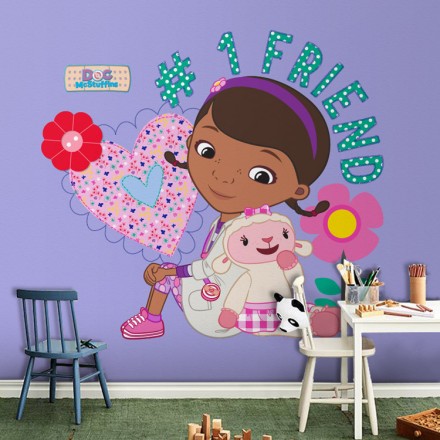 Η Αρνίτσα και η μικρή γιατρός Doc McStuffins!! Ταπετσαρία Τοίχου