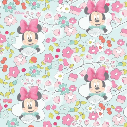 Minnie Mouse among the flowers