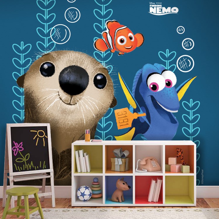 Ταπετσαρία Τοίχου Otters, Nemo, Dory