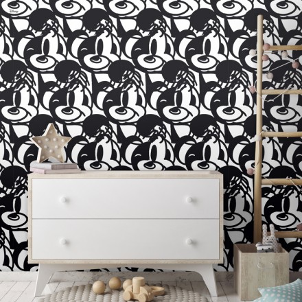 Modern pattern with Mickey! Ταπετσαρία Τοίχου