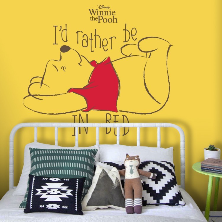 Ταπετσαρία Τοίχου I'd rather be in bed, Winnie The Pooh