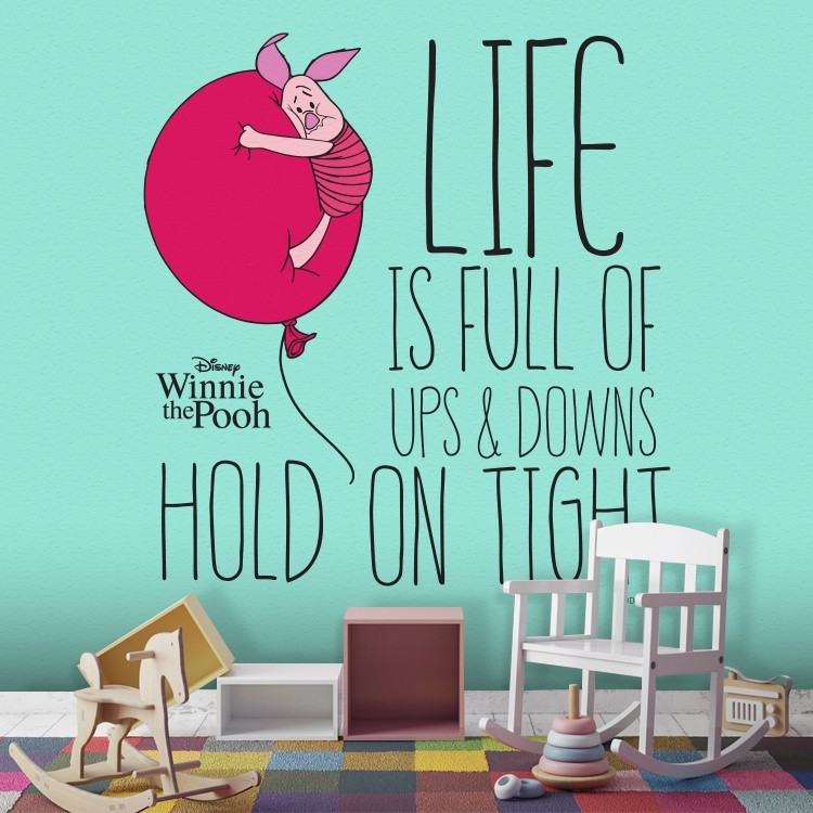 Ταπετσαρία Τοίχου Life is full of  ups & downs, Winnie The Pooh