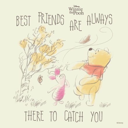Best friends are always there to catch you, Winnie the Pooh