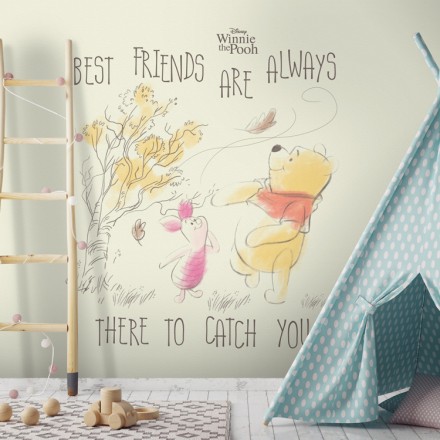 Best friends are always there to catch you, Winnie the Pooh Ταπετσαρία Τοίχου