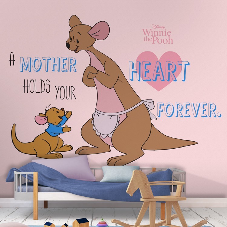 Ταπετσαρία Τοίχου A Mother holds your heart forever, Winnie the Pooh