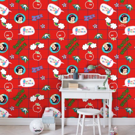 Red pattern, Snow White Ταπετσαρία Τοίχου