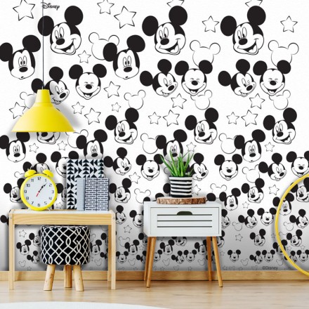 Ασπρόμαυρο μοτίβο με τον Mickey Mouse!