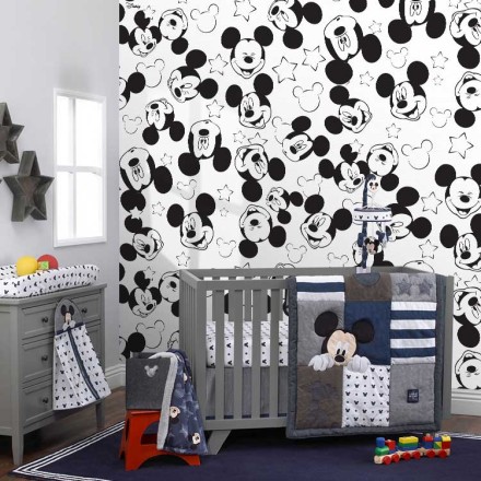 Ασπρόμαυρο μοτίβο, Mickey Mouse! Ταπετσαρία Τοίχου