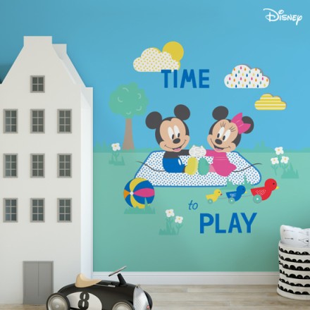 Ώρα για να παίξεις με τον Mickey & Minnie Mouse! Ταπετσαρία Τοίχου