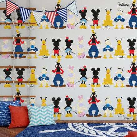 Mickey, Minnie Mouse, Donald Duck, Goofy & Pluto! Ταπετσαρία Τοίχου