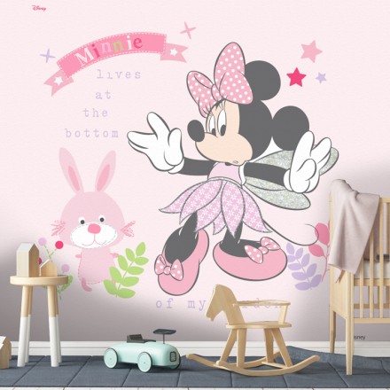 Η Minnie ζει στον κήπο μου! Ταπετσαρία Τοίχου