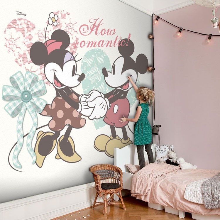 Ταπετσαρία Τοίχου Πόσο ρομαντικό!! Mickey Mouse