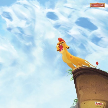 Kion on the top of the mountain, Lion Guard