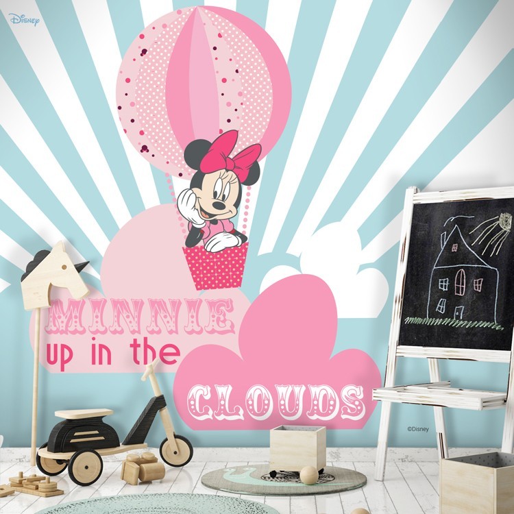 Ταπετσαρία Τοίχου Minnie up in the clouds, Minnie Mouse!