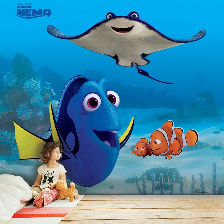 Ταπετσαρία Τοίχου Nemo's teacher, Dory & Nemo