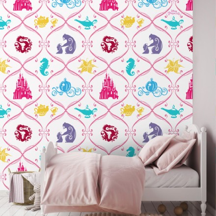 Princesses pattern Ταπετσαρία Τοίχου