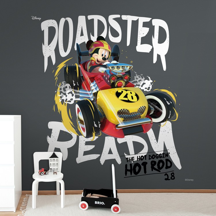 Ταπετσαρία Τοίχου Roadster Ready, Mickey Mouse