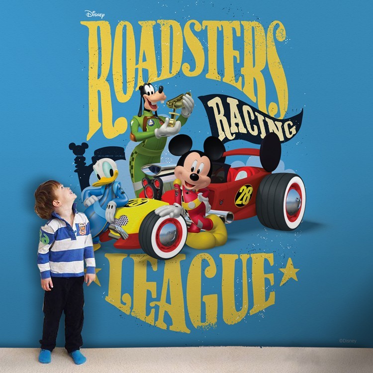 Ταπετσαρία Τοίχου Roadsters Racing League, Mickey Mouse!