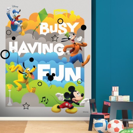 Busy Having Fun, Mickey Mouse! Ταπετσαρία Τοίχου