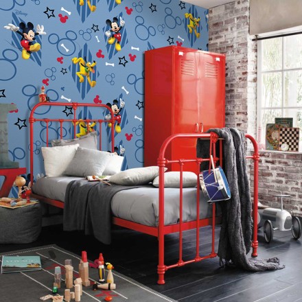 3D Mickey Mouse σε μοτίβο! Ταπετσαρία Τοίχου