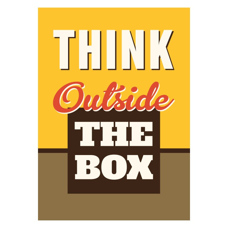30 x 40 εκ Think outside the box - Αφίσα-Poster