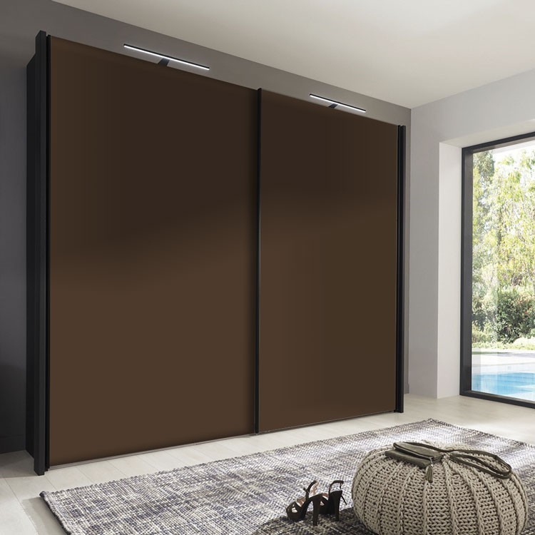 40 x 123 εκ Chocolate Brown - Αυτοκόλλητο ντουλάπας