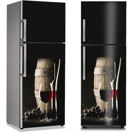 Bαρέλι κρασί - Αυτοκόλλητο Ψυγείου