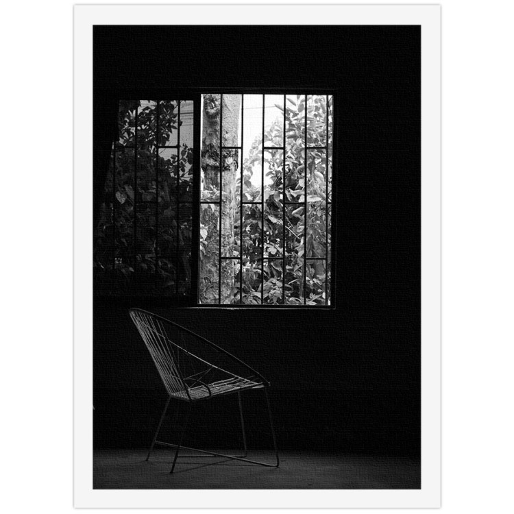 20 x 30 εκ Καρέκλα μπροστά στο παράθυρο - Πίνακας σε καμβά