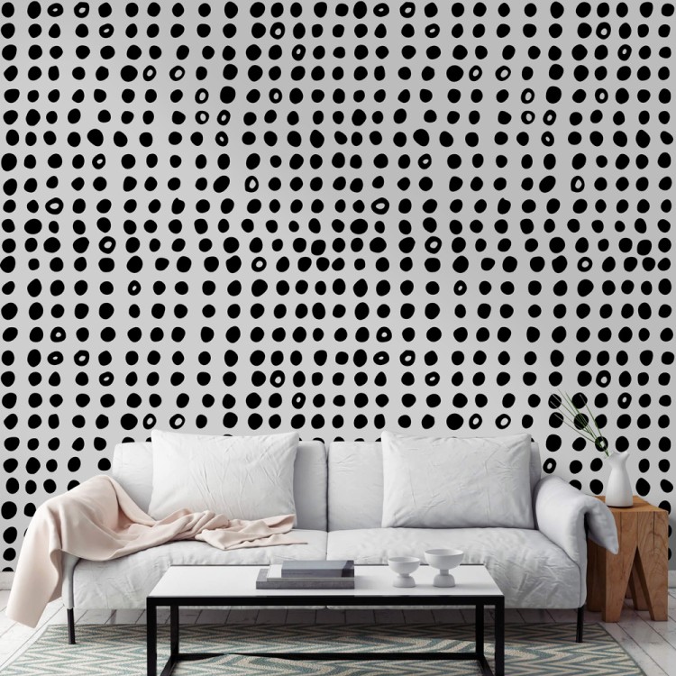 194 x 245 εκ Μαύρες κουκίδες - Ταπετσαρία τοίχου