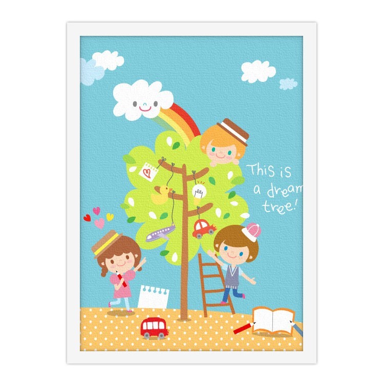 Πίνακας σε Καμβά Παιδάκια σε δέντρο