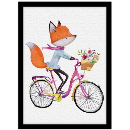Αλεπού κάνει ποδήλατο