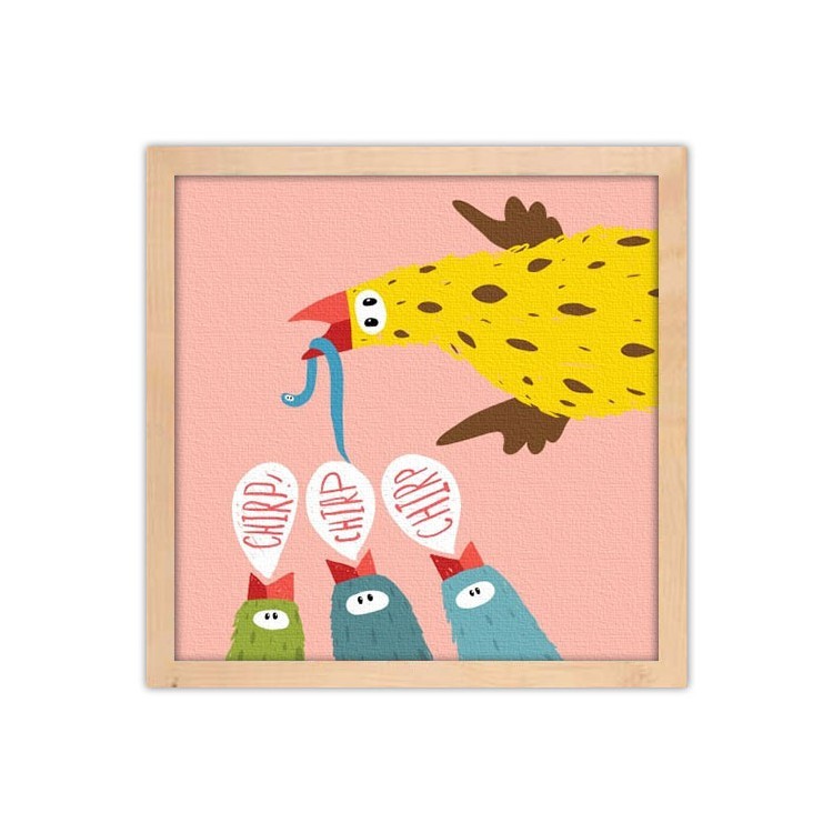 Πίνακας σε Καμβά Αστεία πουλιά