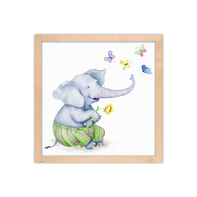 Πίνακας σε Καμβά Χαρούμενος ελέφαντας