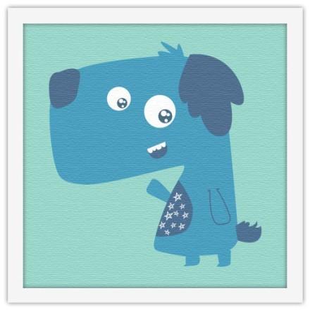 Χαριτωμένο μπλε σκυλάκι